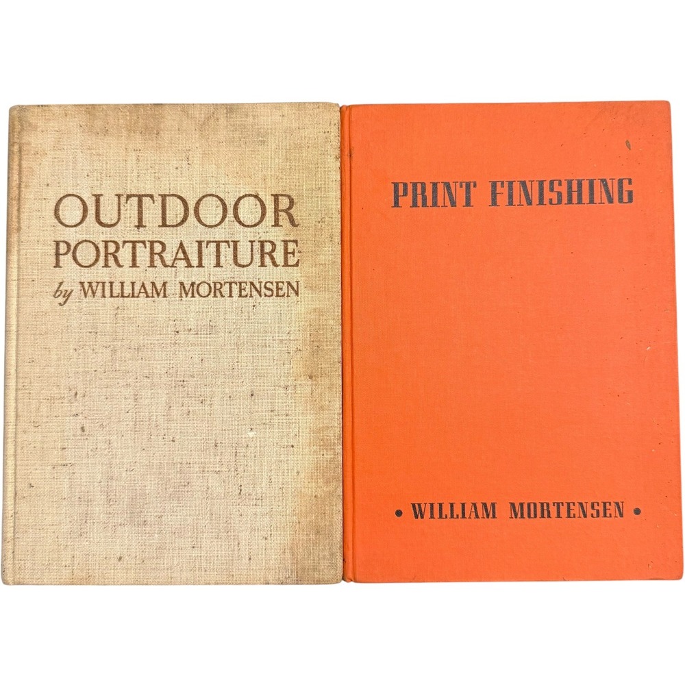 William Mortensen 2 Book Set Outdoor Portraiture Print Finishing VTG 1938 1940